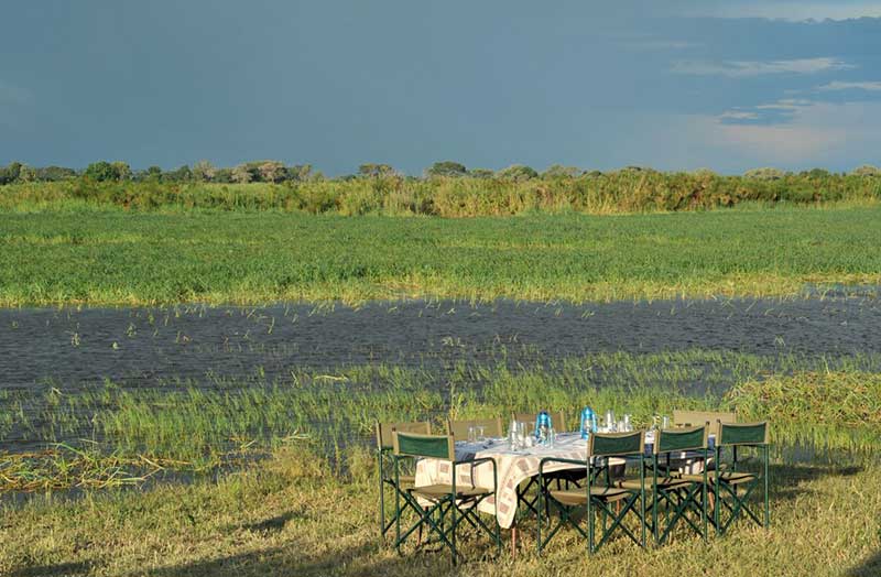 Bush Dinner on the Zambezi River